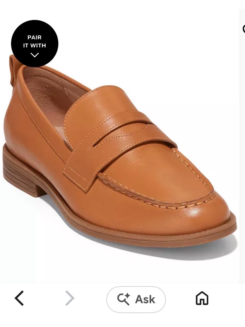 Size 6 Classic Penny Loafers in Chestnut Tan
